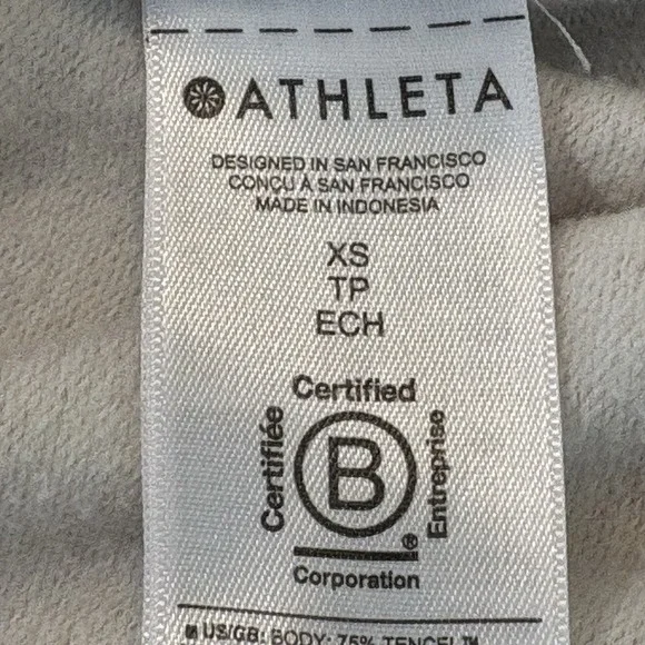 Athleta Women's Sweatshirt XS Gray Tencel Blend Mock Neck‎ Long Sleeve Pullover - Picture 13 of 16